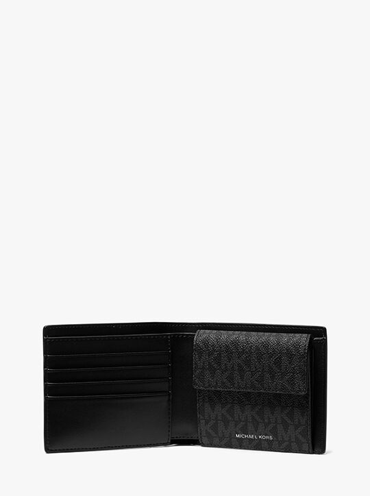 michael kors محفظة هادسون الجلدية مع جيب للعملات المعدنية