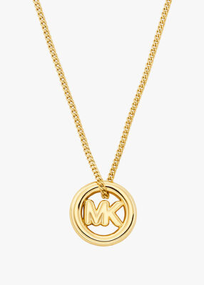 michael kors logo pendant necklace