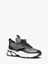 michael kors darius two tone stretch knit trainer