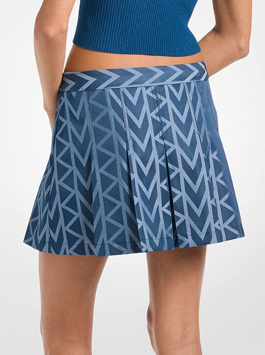 michael kors mk2000 logo pleated mini skirt