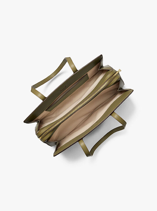 michael kors laila medium signature logo tote bag