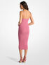michael kors ribbed chain strap midi dress