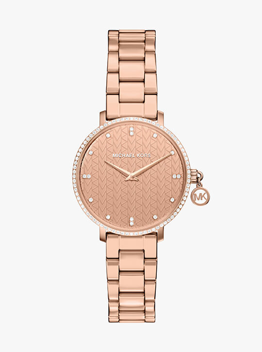 Michael Kors Pyper Two-Hand Rose Gold-Tone Stainless Steel Watch michael kors pyper two hand rose gold tone stainless steel watch