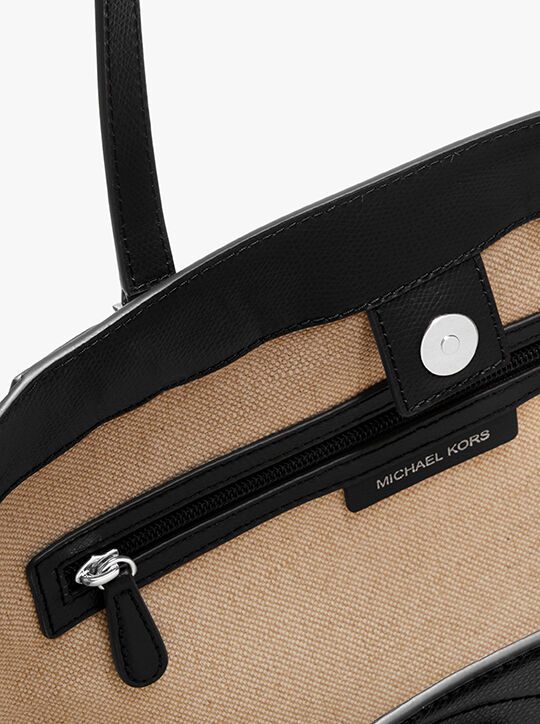 michael kors حقيبة تارين الجلدية الكبيرة