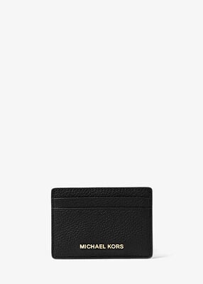 michael kors pebbled leather card case