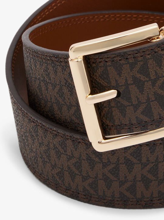 michael kors reversible leather and signature logo belt