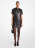 Metallic Moiré Silk Blend T-Shirt Dress michael kors metallic moir silk blend t shirt dress