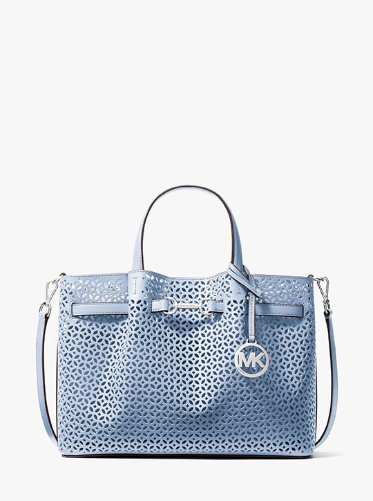 Carson Medium Floral Laser Cut Satchel michael kors carson medium floral laser cut satchel