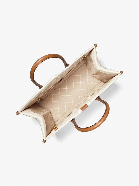 Mirella Large Canvas Tote Bag michael kors mirella large canvas tote bag