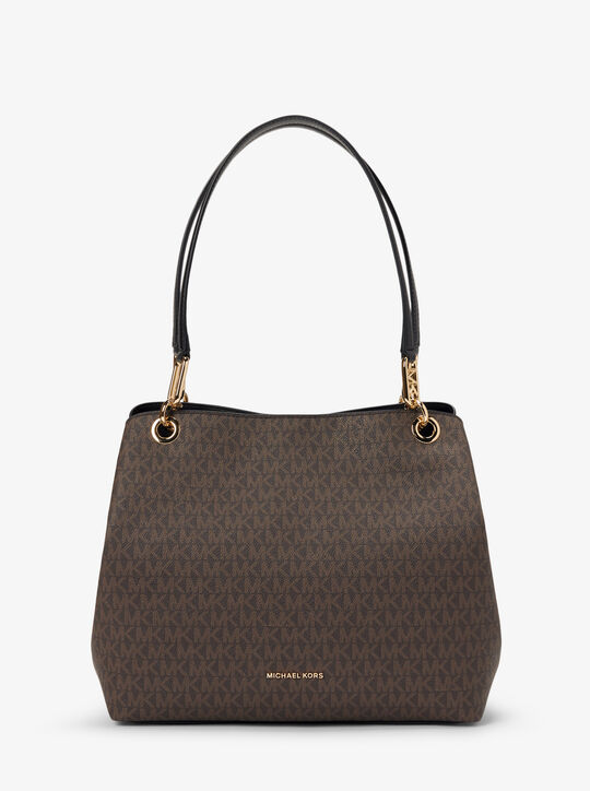 Kensington Large Signature Logo Tote Bag michael kors kensington large signature logo tote bag