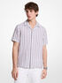 Linen and Cotton Blend Striped Shirt michael kors linen and cotton blend striped shirt