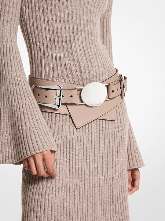 Gloria Leather Belt michael kors gloria leather belt