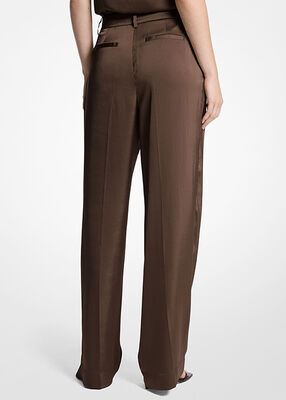 michael kors drapey satin wide leg pants