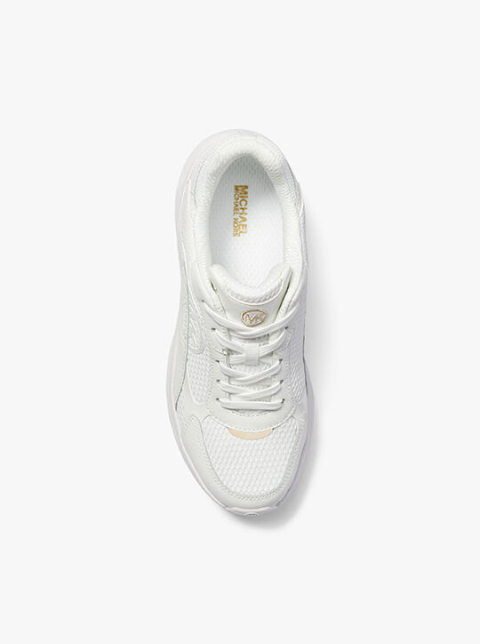 michael kors sami mesh and leather trainer