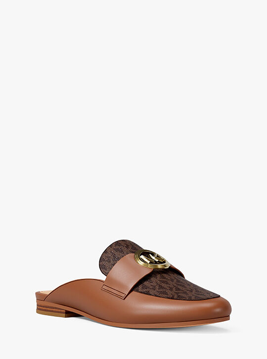 Mckenzie Leather and Signature Logo Mule michael kors mckenzie leather and signature logo mule
