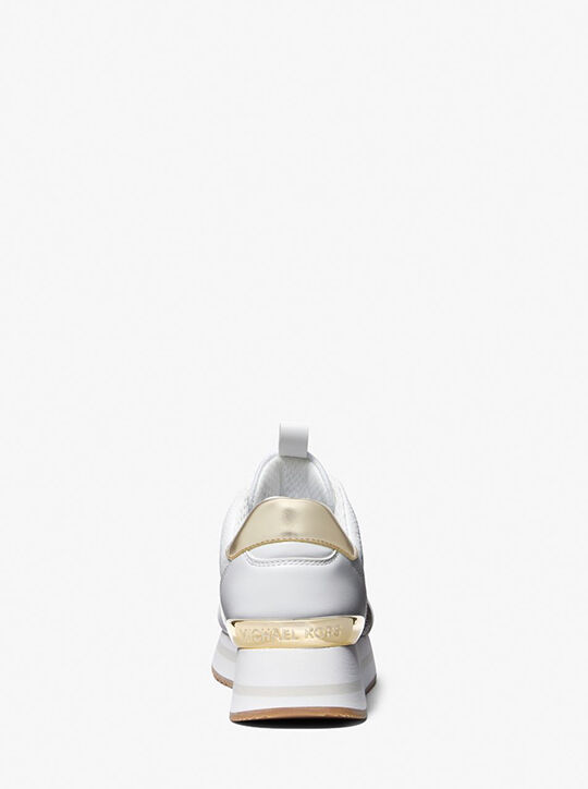 michael kors raina signature logo platform trainer