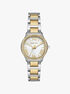 michael kors sage pav  two tone watch