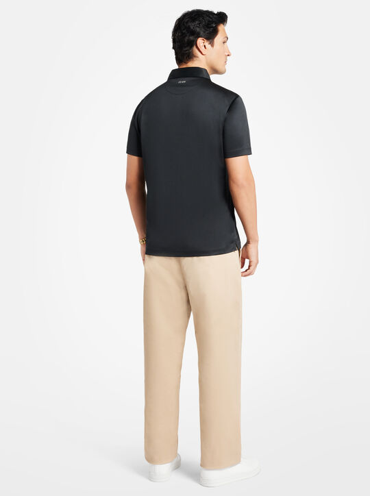 michael kors embroidered logo polo shirt