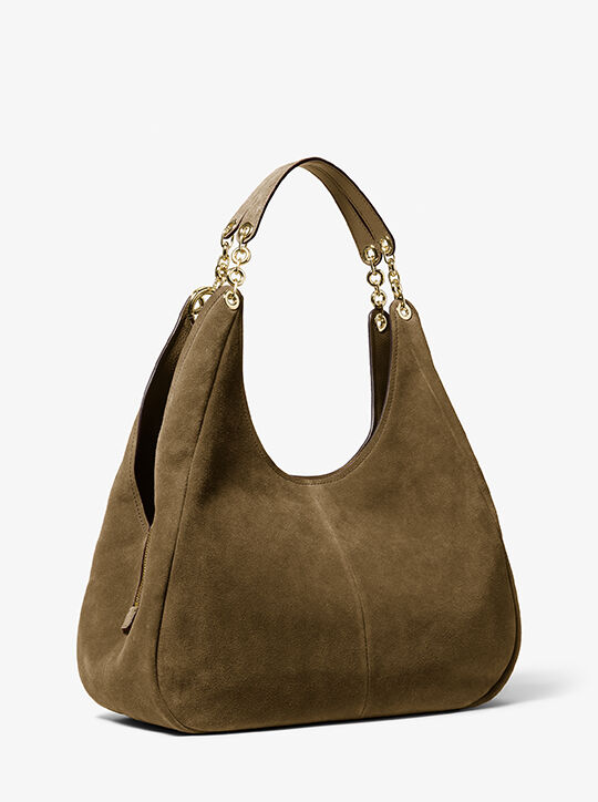 Ellie Large Suede Shoulder Bag michael kors ellie large suede shoulder bag