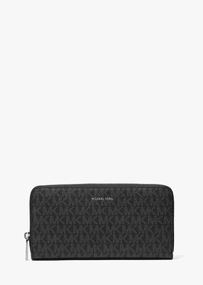 michael kors greyson logo zip around wallet