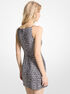 michael kors graphic leopard print stretch crepe mini dress