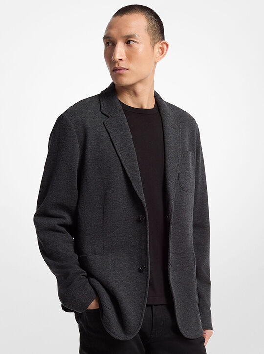 Double Face Cotton Blend Blazer michael kors double face cotton blend blazer