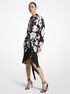 michael kors brushstroke floral silk crepe de chine boyfriend shirt