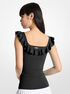 Ruffled Stretch Viscose Tank Top michael kors ruffled stretch viscose tank top