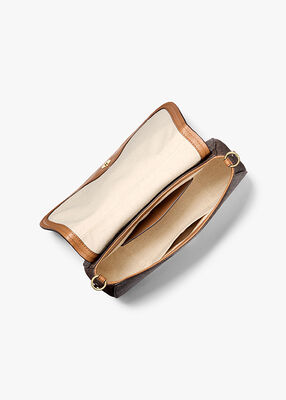 michael kors nolita medium signature logo convertible shoulder bag