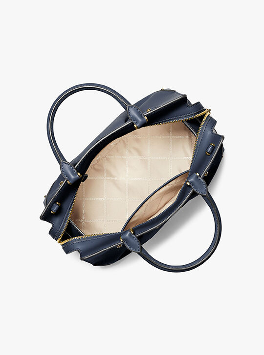 michael kors enzo medium leather satchel