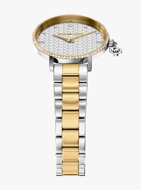 Michael Kors Pyper Two-Hand Two-Tone Stainless Steel Watch michael kors pyper two hand two tone stainless steel watch