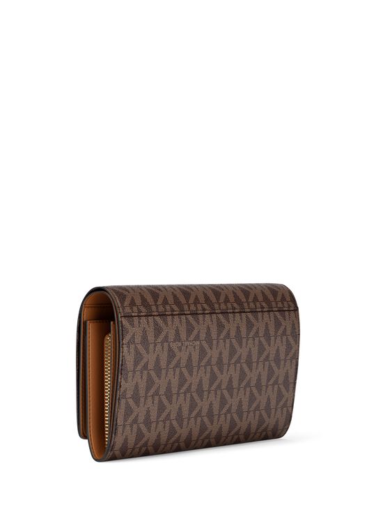michael kors jet set large signature logo wallet