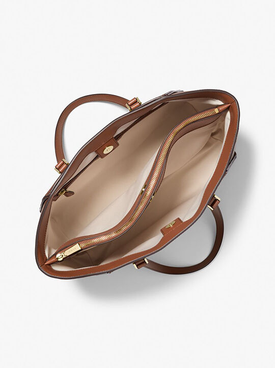 Taryn Large Leather Tote Bag michael kors taryn large leather tote bag