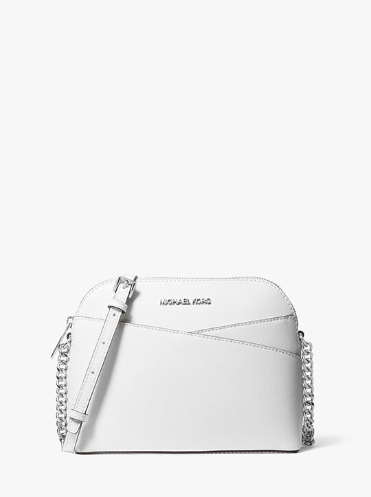 michael kors jet set travel medium saffiano leather dome crossbody bag