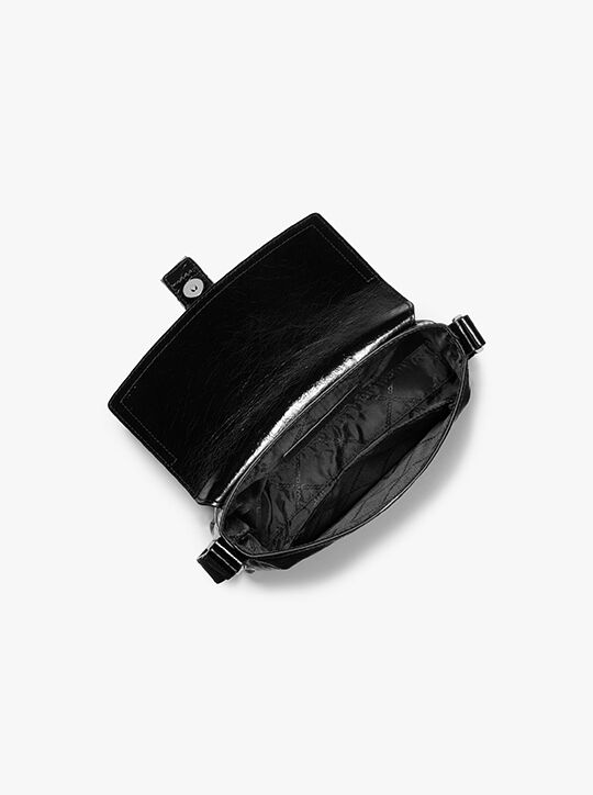 michael kors darrington mini crackled leather crossbody bag