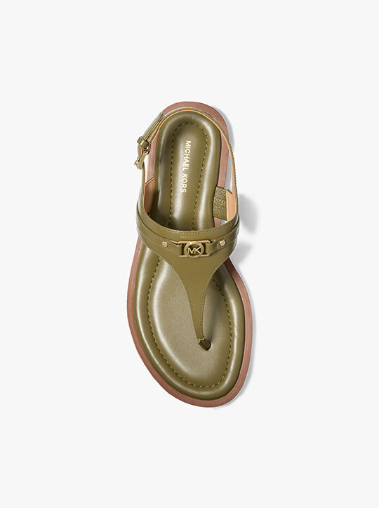 Mandy Leather T-Strap Sandal michael kors mandy leather t strap sandal