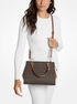 michael kors marilyn medium signature logo convertible satchel