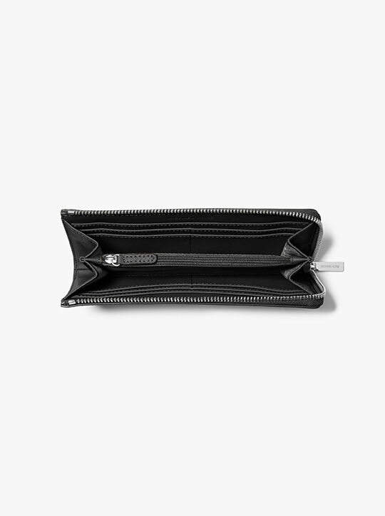 Jet Set Travel Large Saffiano Leather Quarter-Zip Wallet michael kors jet set travel large saffiano leather quarter zip wallet