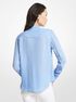 Striped Georgette Tie-Neck Blouse michael kors striped georgette tie neck blouse