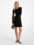 michael kors ribbed stretch viscose blend dress