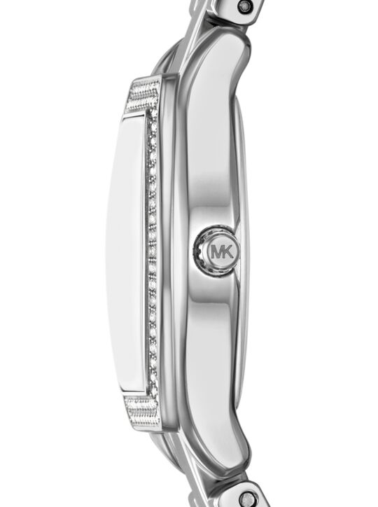 Petite Chelsea Pavé Silver-Tone Watch michael kors petite chelsea pav silver tone watch