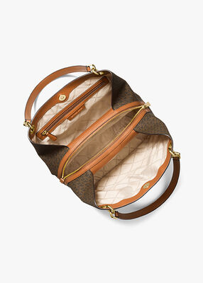 michael kors kensington large signature logo tote bag