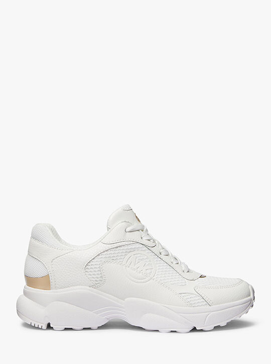 michael kors sami mesh and leather trainer