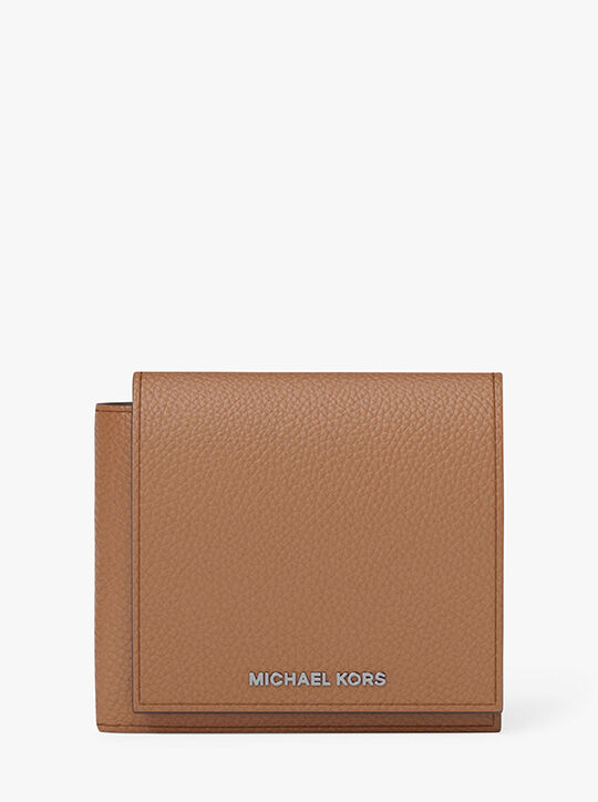 michael kors hudson pebbled leather wallet
