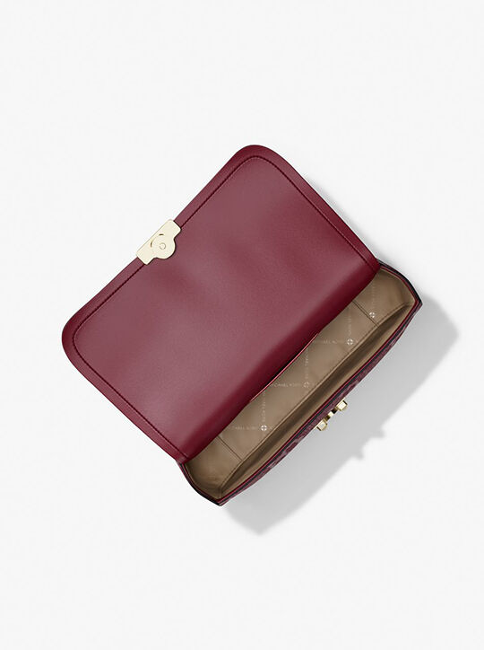 michael kors tribeca large snake embossed leather shoulder bag