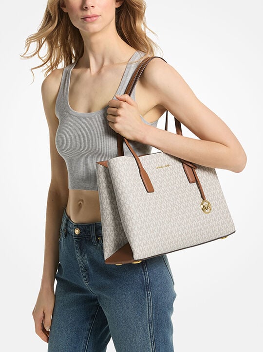 Ruthie Medium Signature Logo Tote Bag michael kors ruthie medium signature logo tote bag
