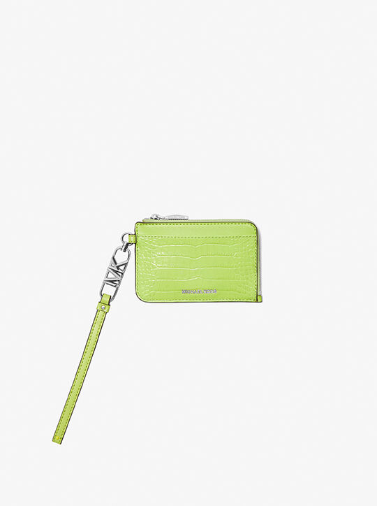 حقيبة بطاقة إمباير جلدية صغيرة منقوشة بسحّاب جلد التمساح michael kors حقيبة بطاقة إمباير جلدية صغيرة منقوشة بسحّاب جلد التمساح