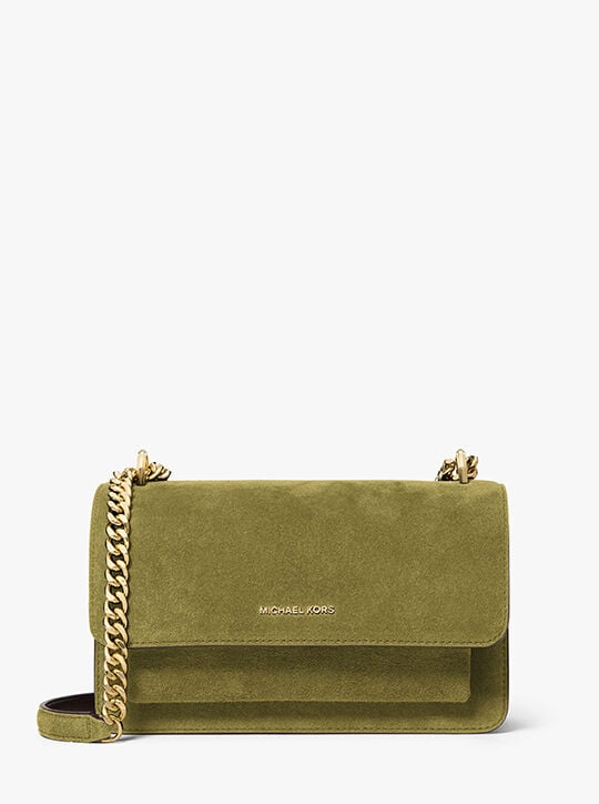 حقيبة كتف كبيرة من جلد الغزال كلير michael kors حقيبة كتف كبيرة من جلد الغزال كلير