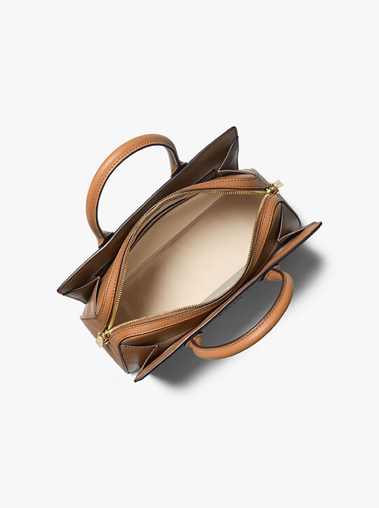 michael kors laila medium signature logo satchel