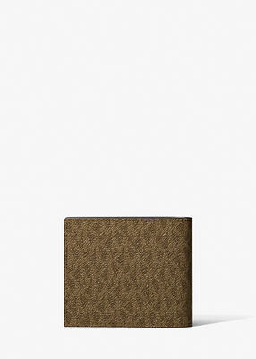 michael kors harrison logo billfold wallet with passcase